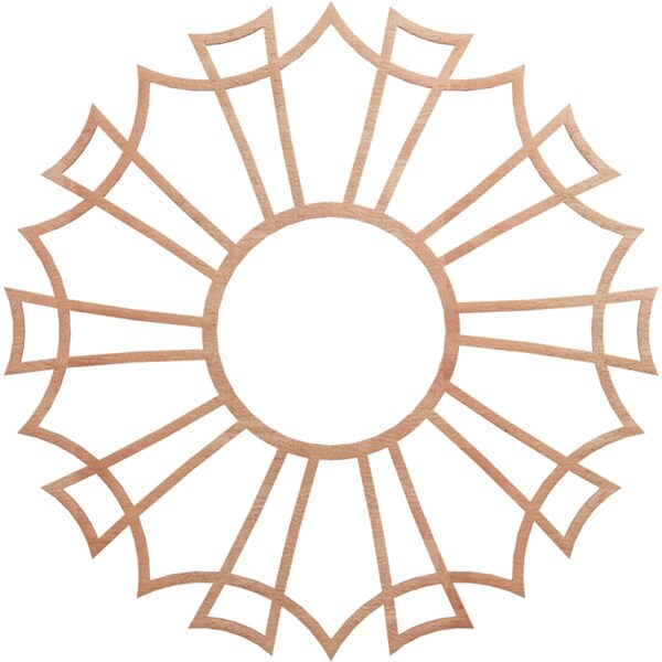 Ekena Millwork Augustus Wood Fretwork Pierced Ceiling Medallion, Cherry, 32"OD x 11 1/4"ID x 1/4"T CMWP32X32X0250AUCH - main